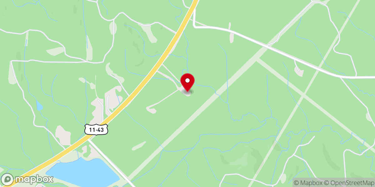 Map showing location of New Bethany Baptist Church