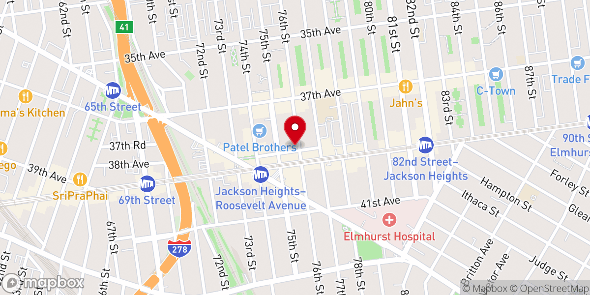 Map showing location of Perfect Liberty Church