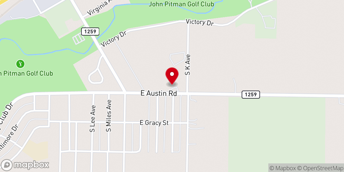 Map showing location of Hereford Elks Lodge No. 2269
