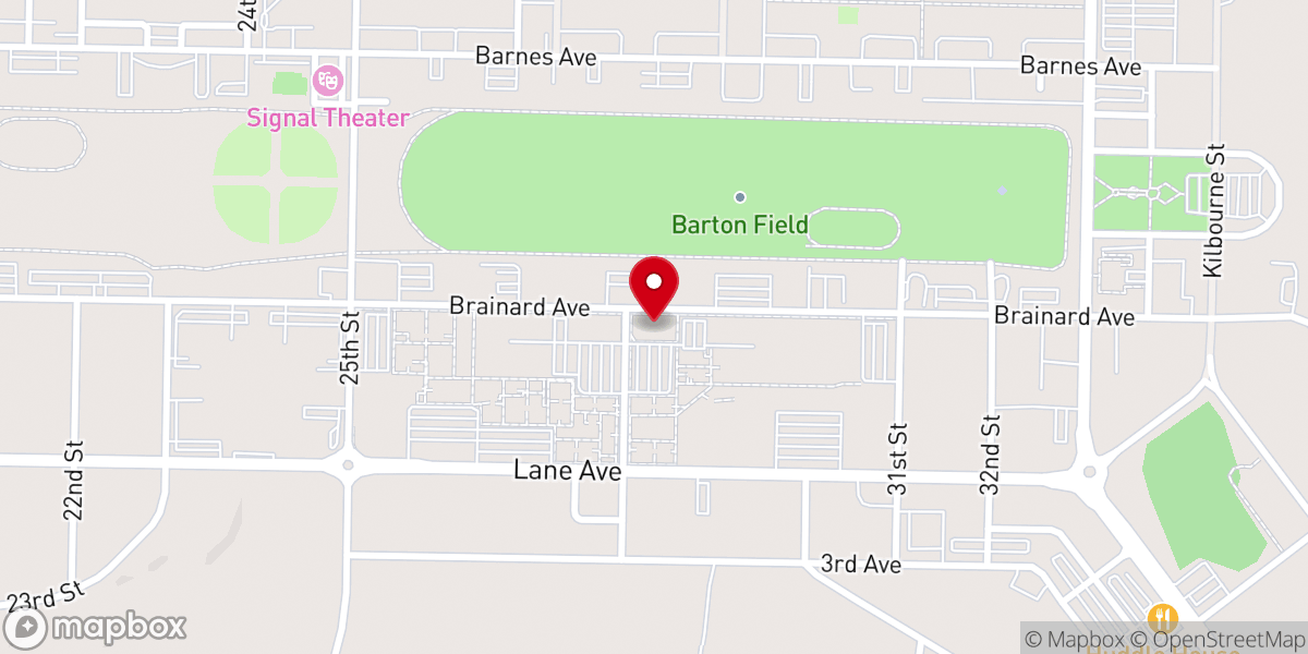 Map showing location of Bicentennial Chapel