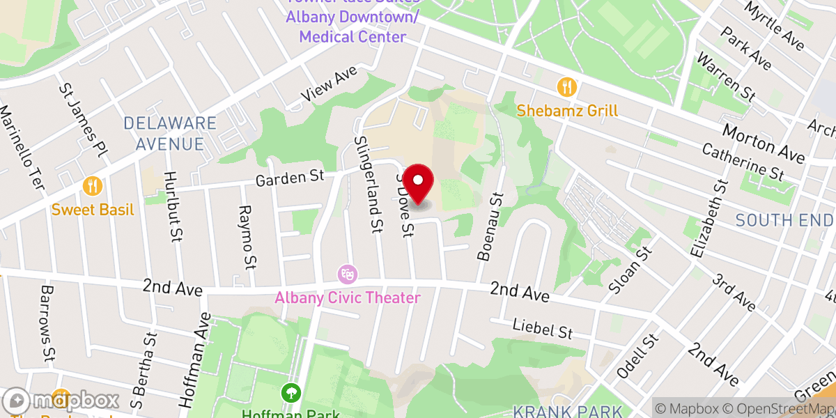 Map showing location of St. George Church