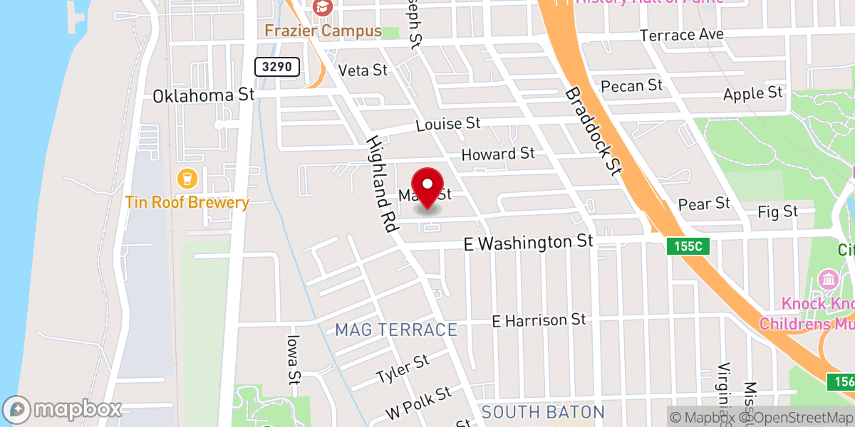 Map showing location of Greater Mt Gideon Baptist Church