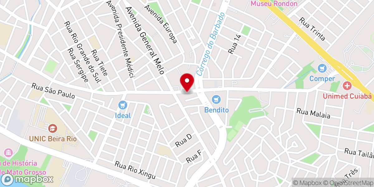 Map showing location of Universal Carmindo de Campos
