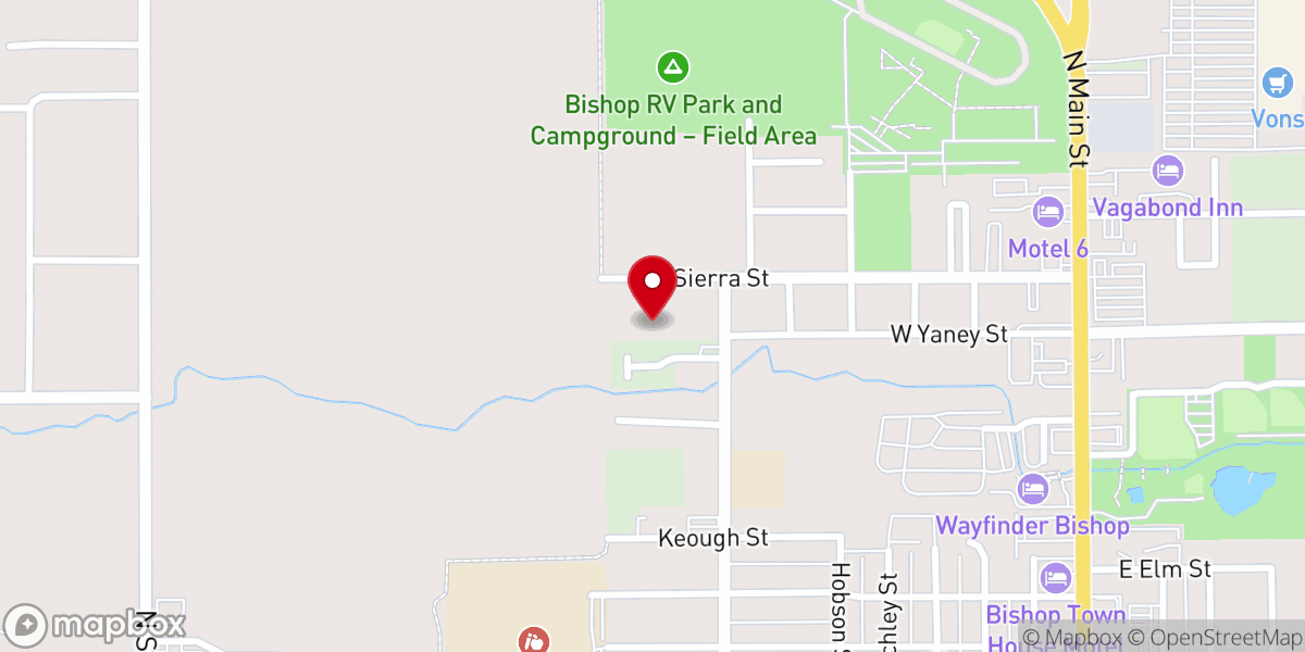 Map showing location of Parish Hall (Bishop CA)