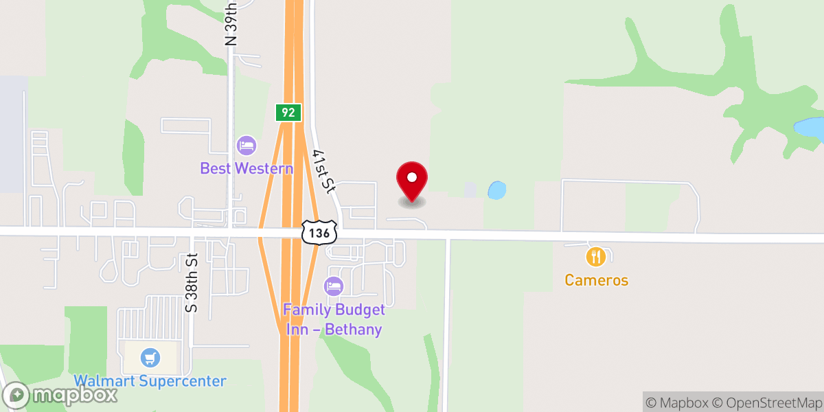 Map showing location of Immanuel Baptist Church