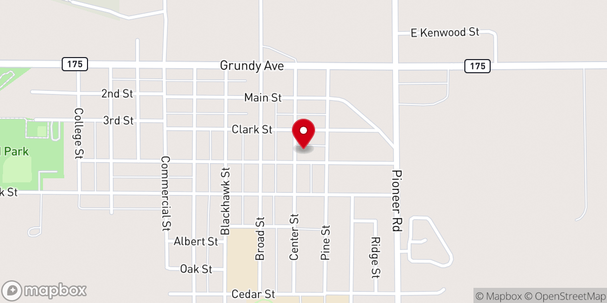 Map showing location of St John's Lutheran Church