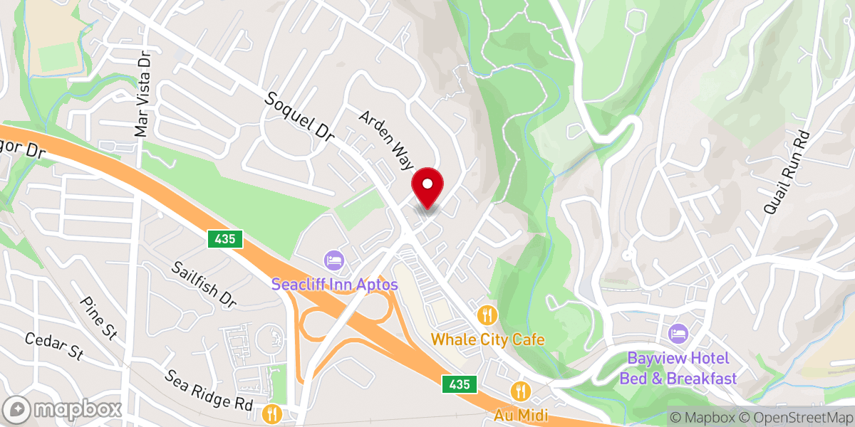 Map showing location of Santa Cruz Baptist Church