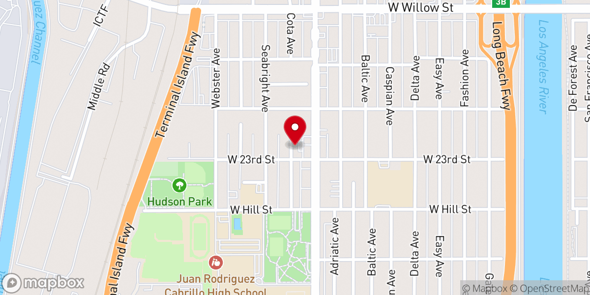 Map showing location of Roman Catholic Archdiocese-Los