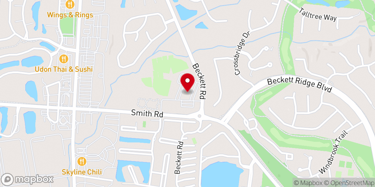 Map showing location of Tri-County Baptist Church