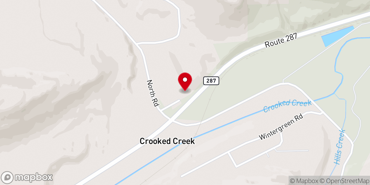 Map showing location of Middlebury Baptist Church