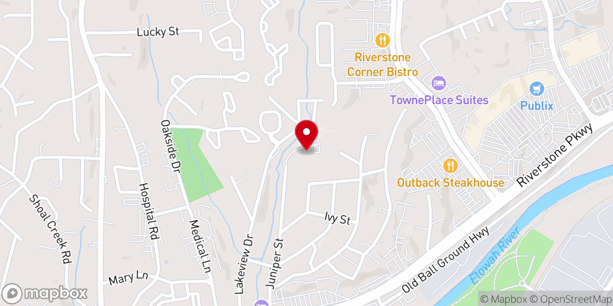 Map showing location of North Canton Baptist Church