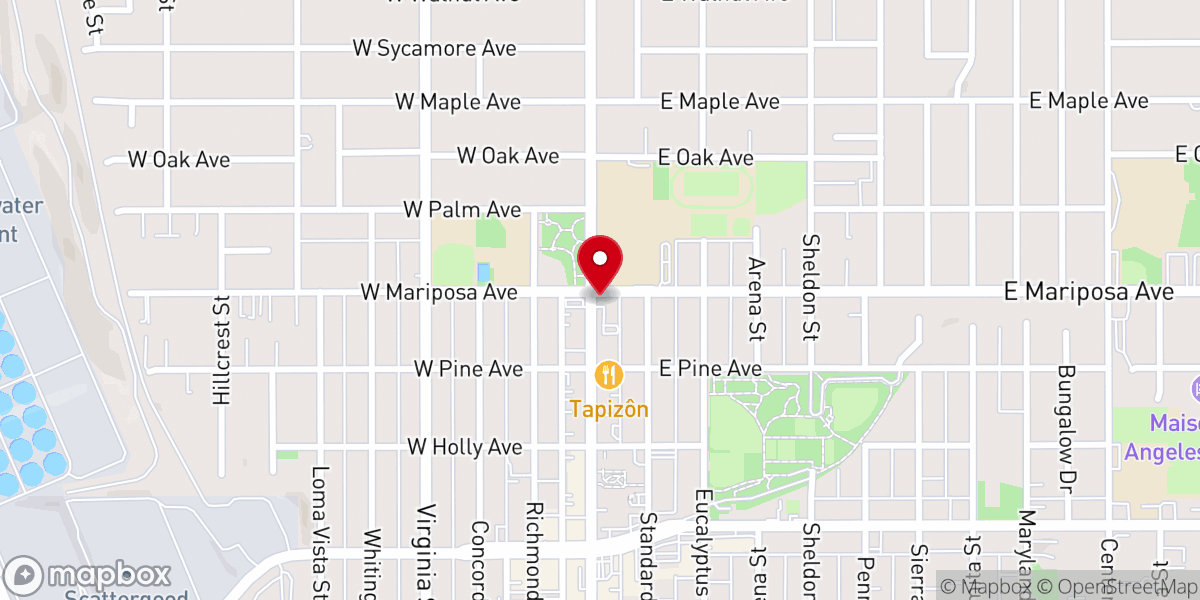 Map showing location of El Segundo United Methodist Church