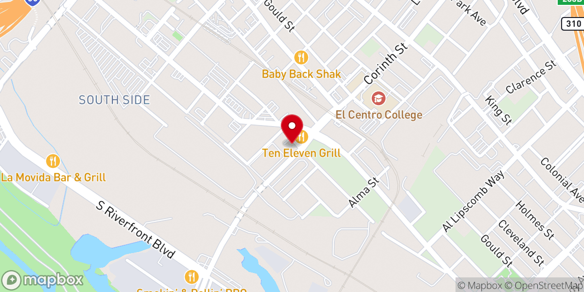 Map showing location of Social Dallas