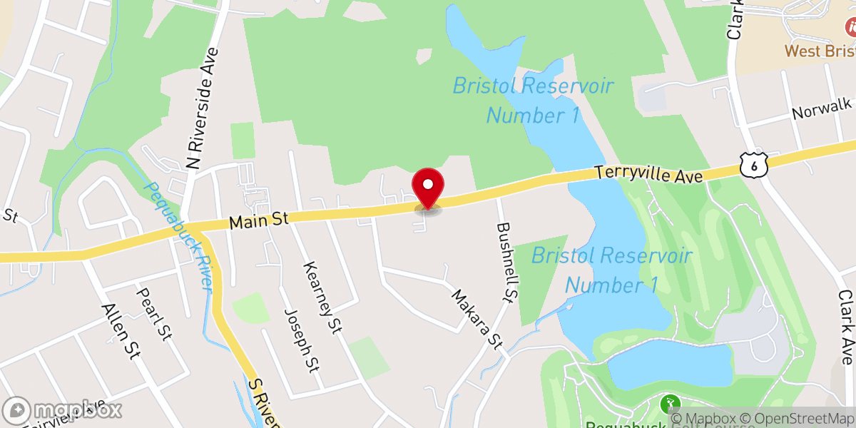 Map showing location of Riverside Baptist Church