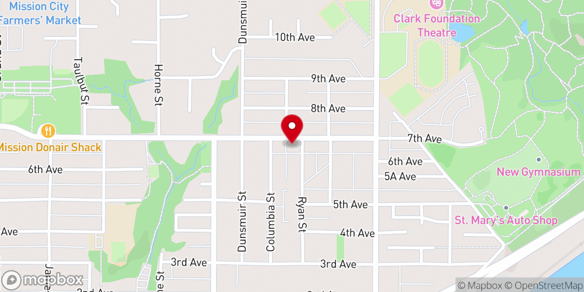 Map showing location of Life Church