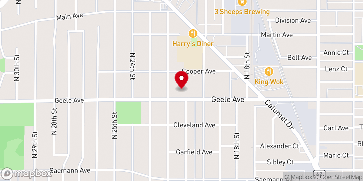 Map showing location of St Peter Lutheran Chr-ELCA
