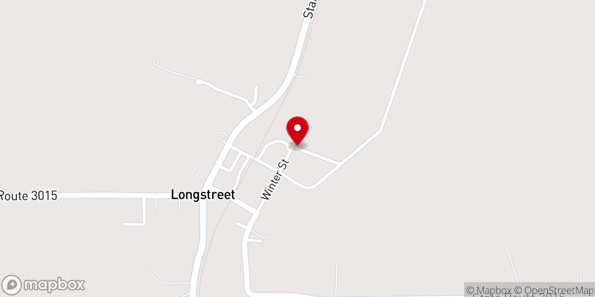 Map showing location of Longstreet United Methodist