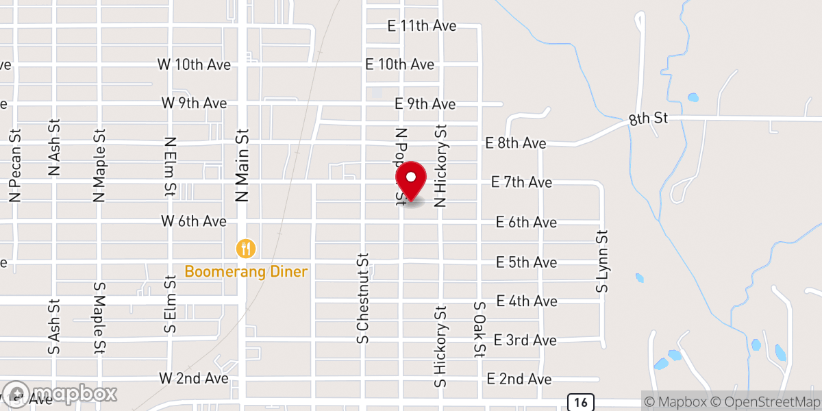 Map showing location of Bristow Seventh-day Adventist church