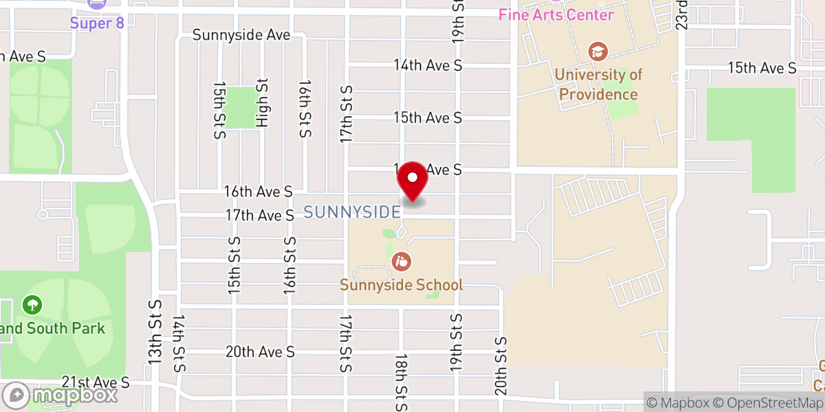 Map showing location of Sunnyside Church of God