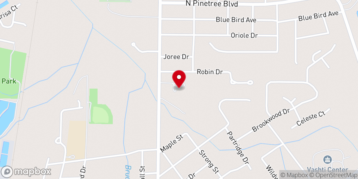 Map showing location of Christ Community Presbyterian Church