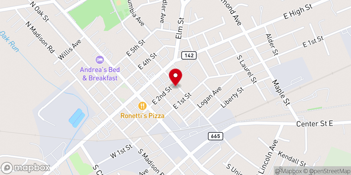 Map showing location of Restoration Worship Center