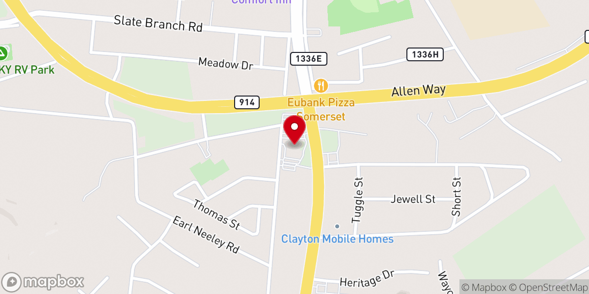 Map showing location of Beacon Hill Baptist Church