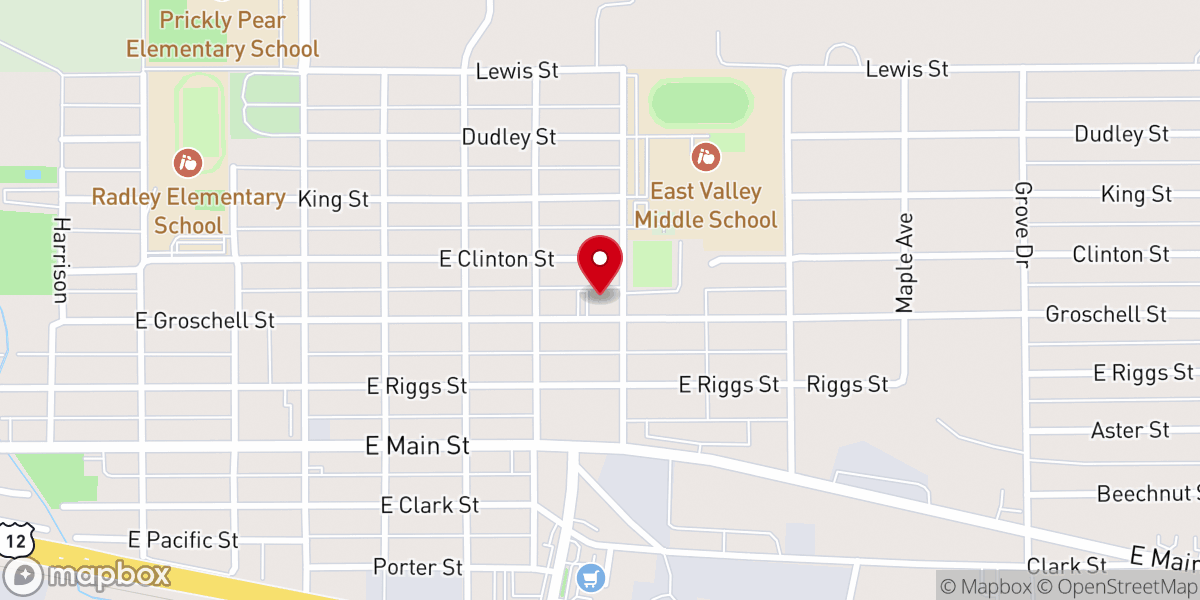 Map showing location of Helena Valley Faith Center