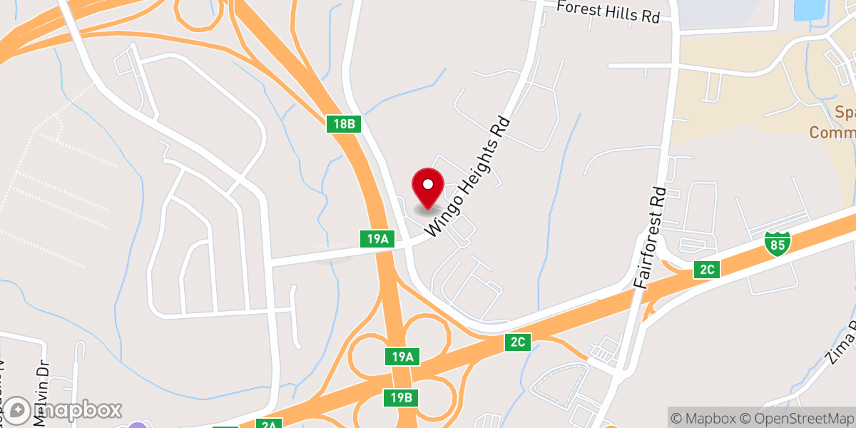Map showing location of Trinity Baptist Church