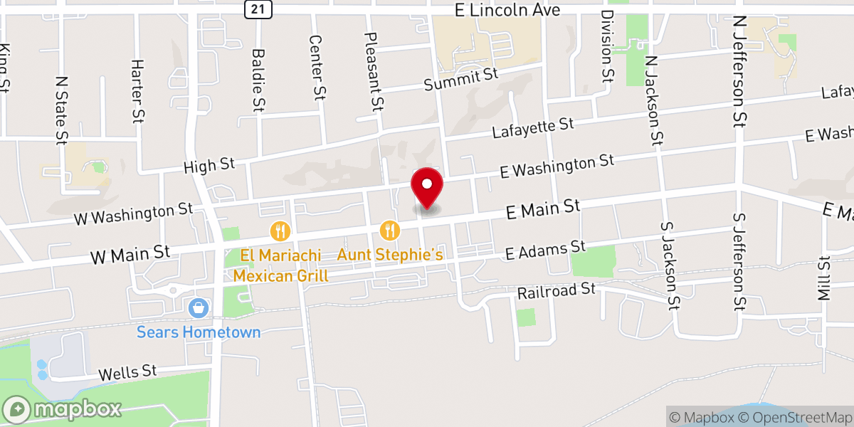 Map showing location of Mission Life Church
