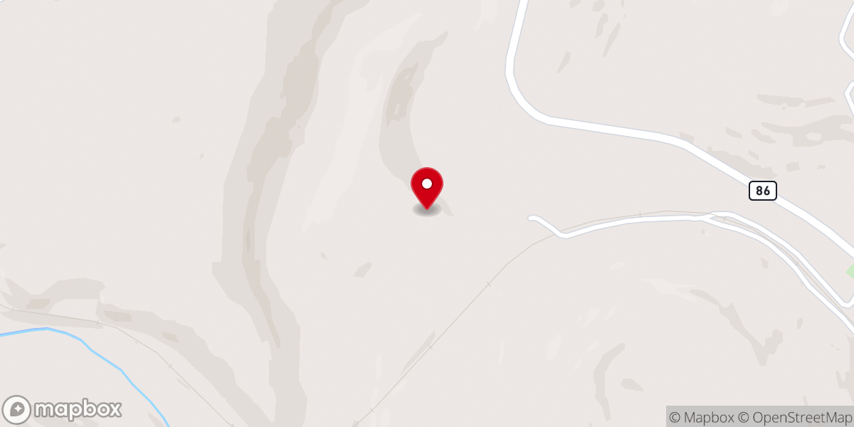 Map showing location of Dry Valley Baptist Church