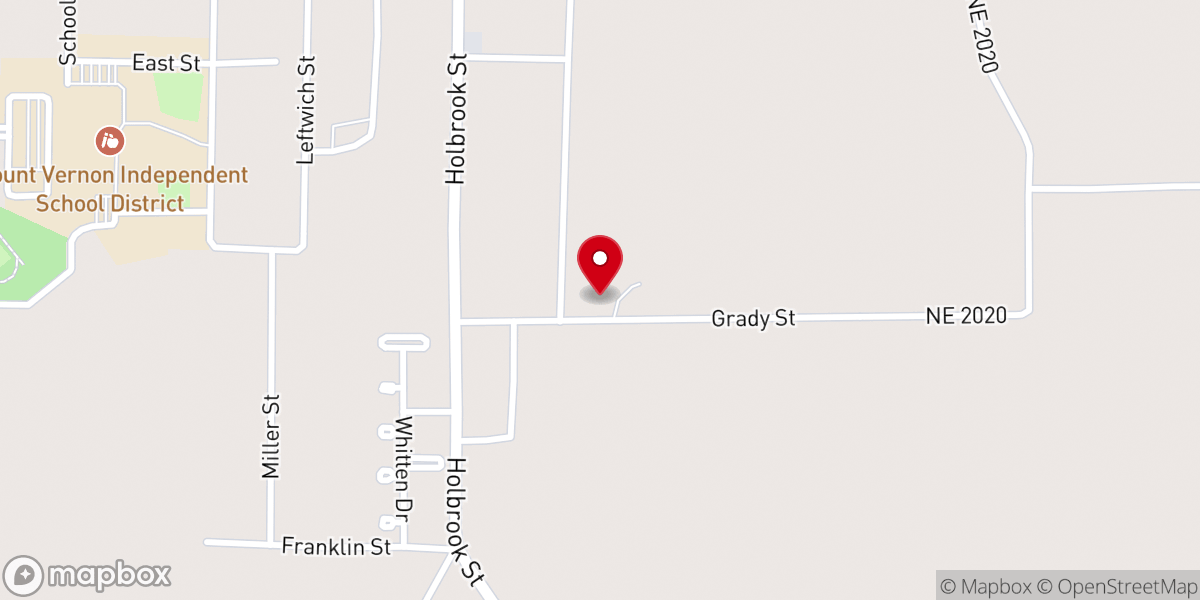 Map showing location of Mt Vernon Church of God-Christ