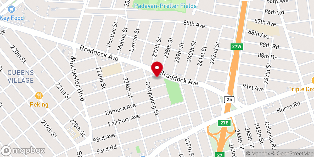 Map showing location of Mt. Zion Church of God