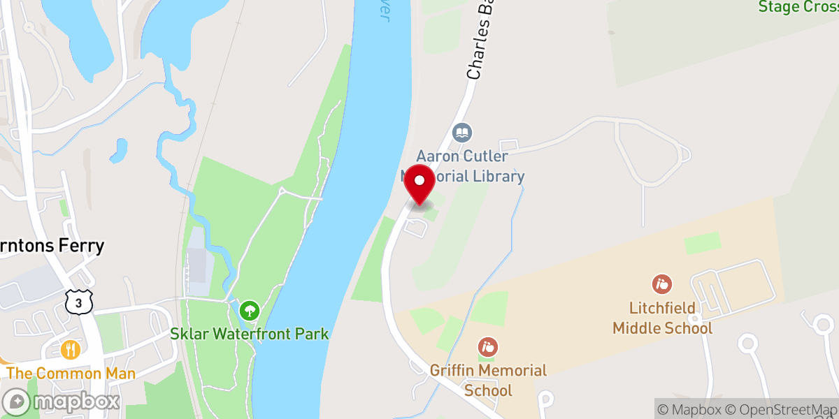 Map showing location of Litchfield Community Church