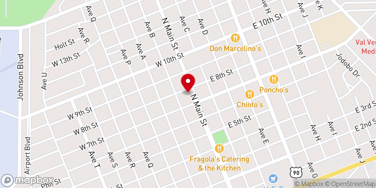 Map showing location of Greater Mt Olive Baptist Church