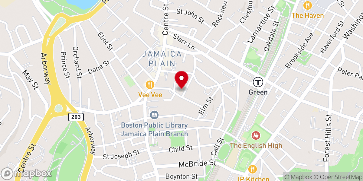 Map showing location of Ecumenical Institute Boston Inc