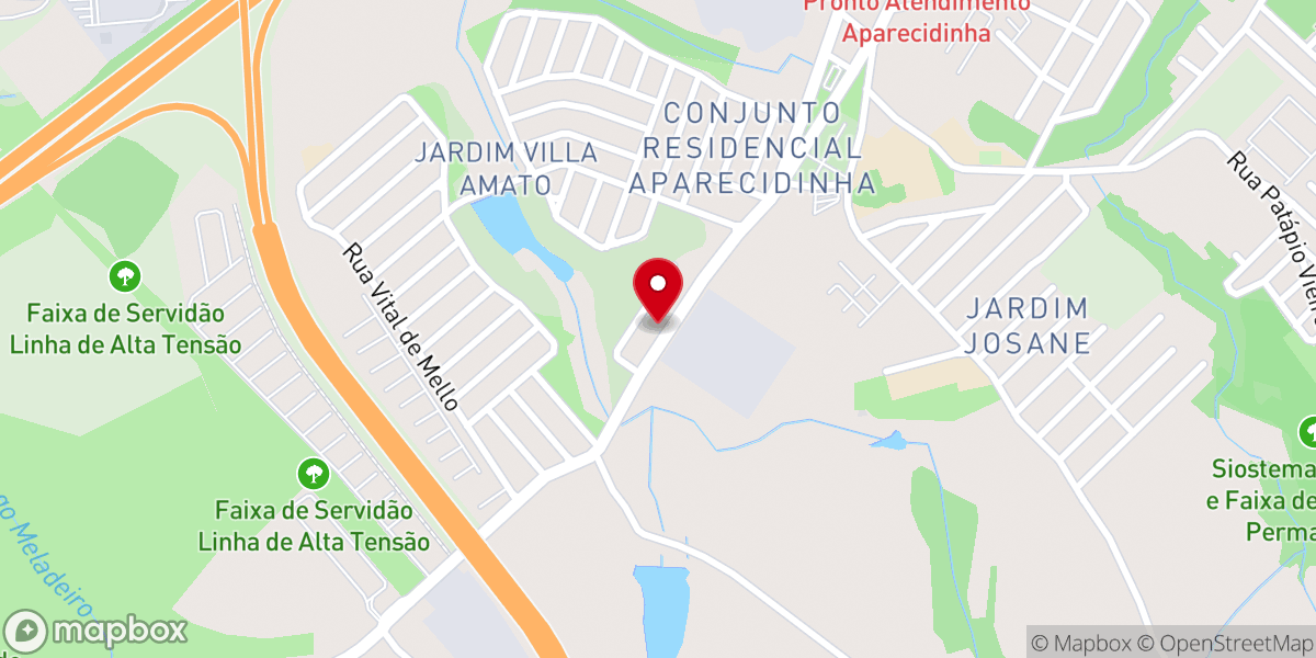Map showing location of Igreja Universal do Reino de Deus - Aparecidinha