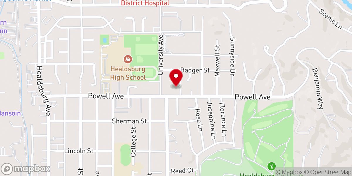 Map showing location of Trinity Baptist Church