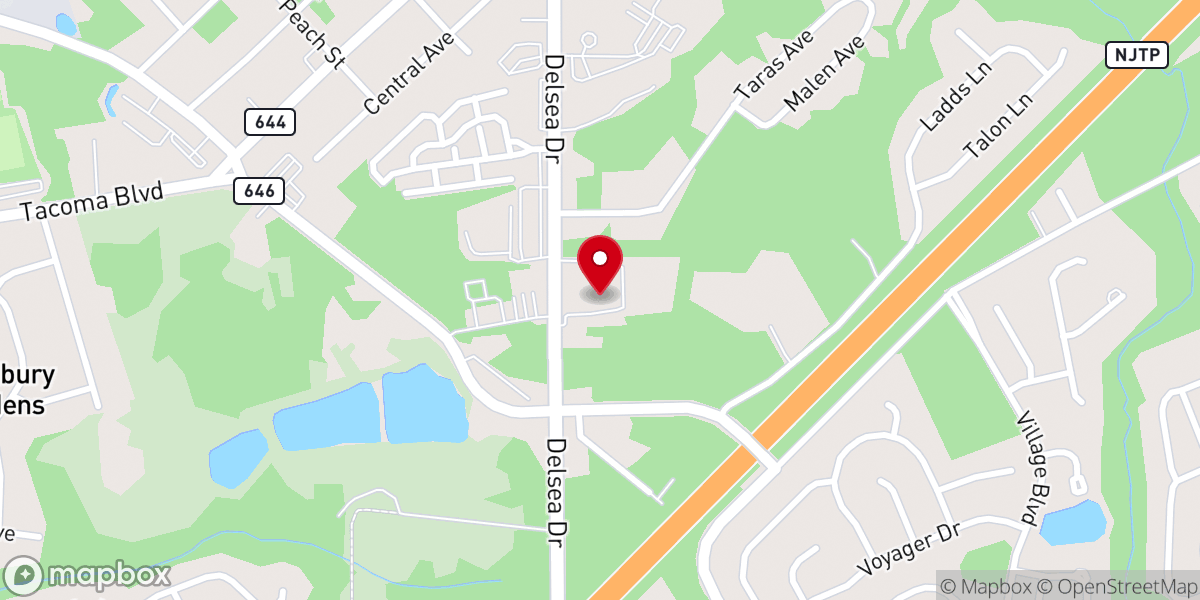 Map showing location of Deptford Township Community Center