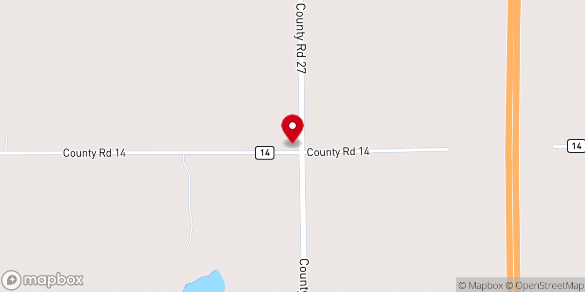 Map showing location of Cedar Lake Church of Christ