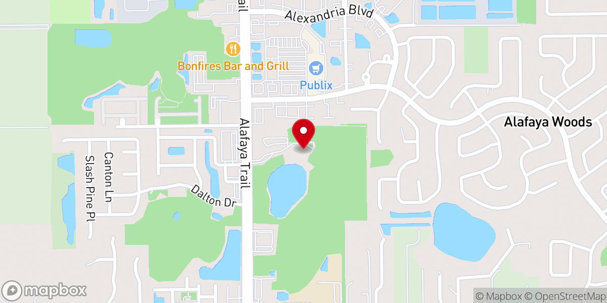 Map showing location of Orlando International Christian Church