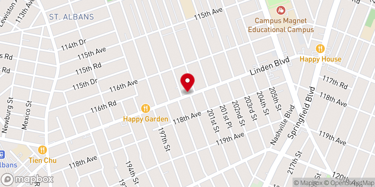 Map showing location of Perpetual Church