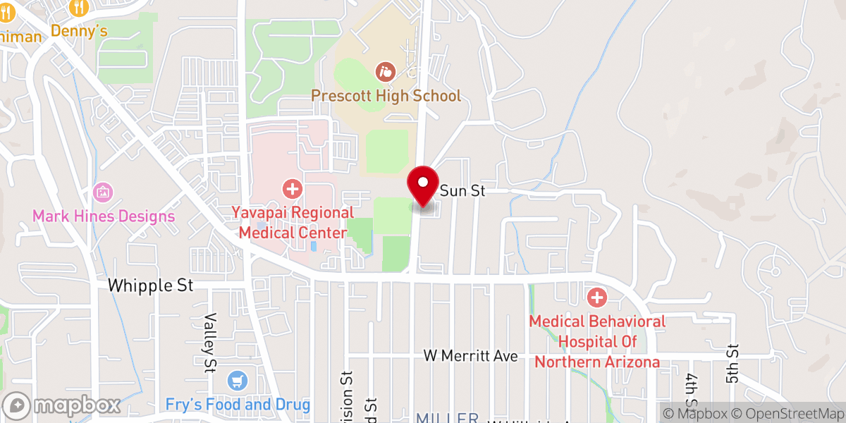 Map showing location of Hillside Church of God