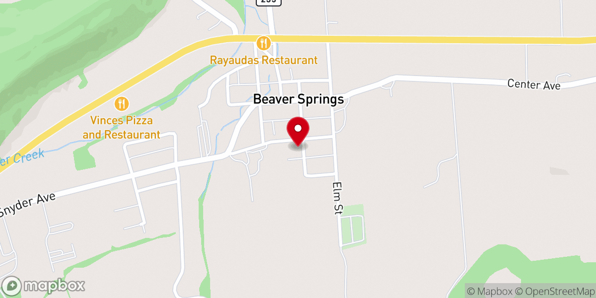 Map showing location of Faith Baptist Church