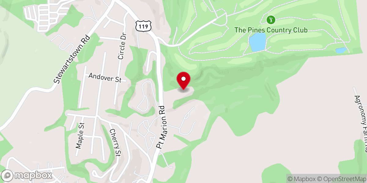 Map showing location of Morgantown Miniature Golf & Chip-N-Putt