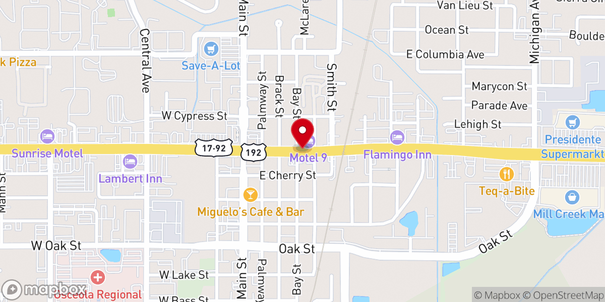Map showing location of Faith Baptist Church