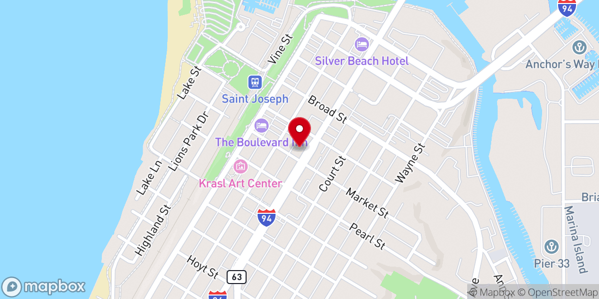 Map showing location of Saron Lutheran Church-ELCA
