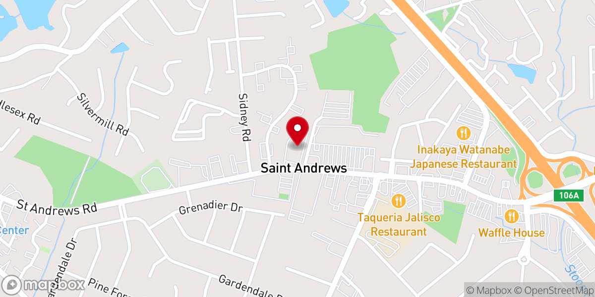 Map showing location of Redeemer Church