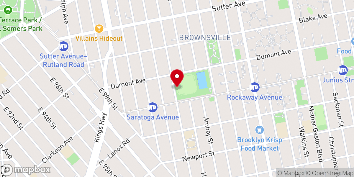 Map showing location of Mount Horeb Spiritual Baptist Church