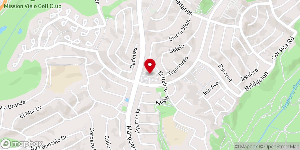 Map showing location of Mission Viejo Church of Christ