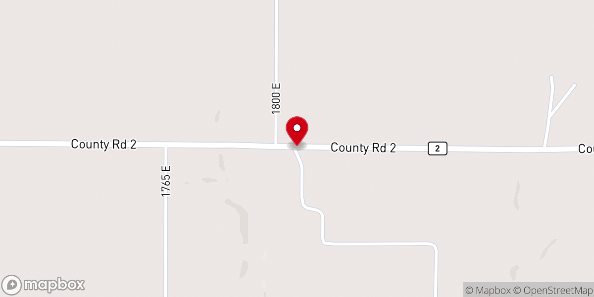 Map showing location of Martins Prairie Church
